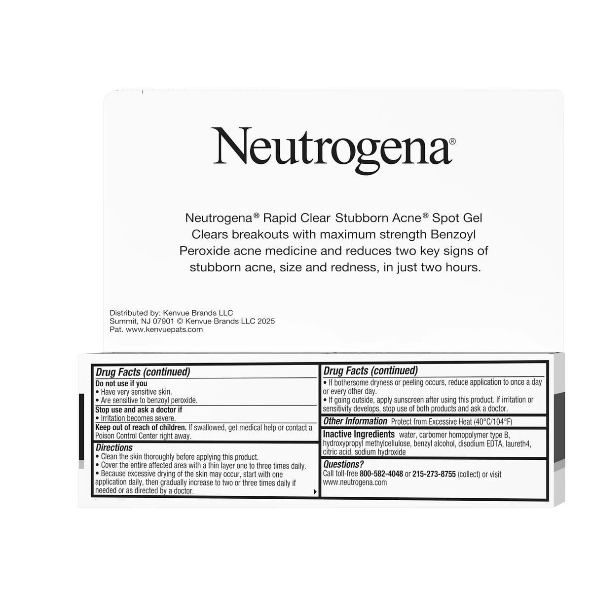 Neutrogena® Rapid Clear Stubborn Acne Spot Gel, 1 Oz - US 1163