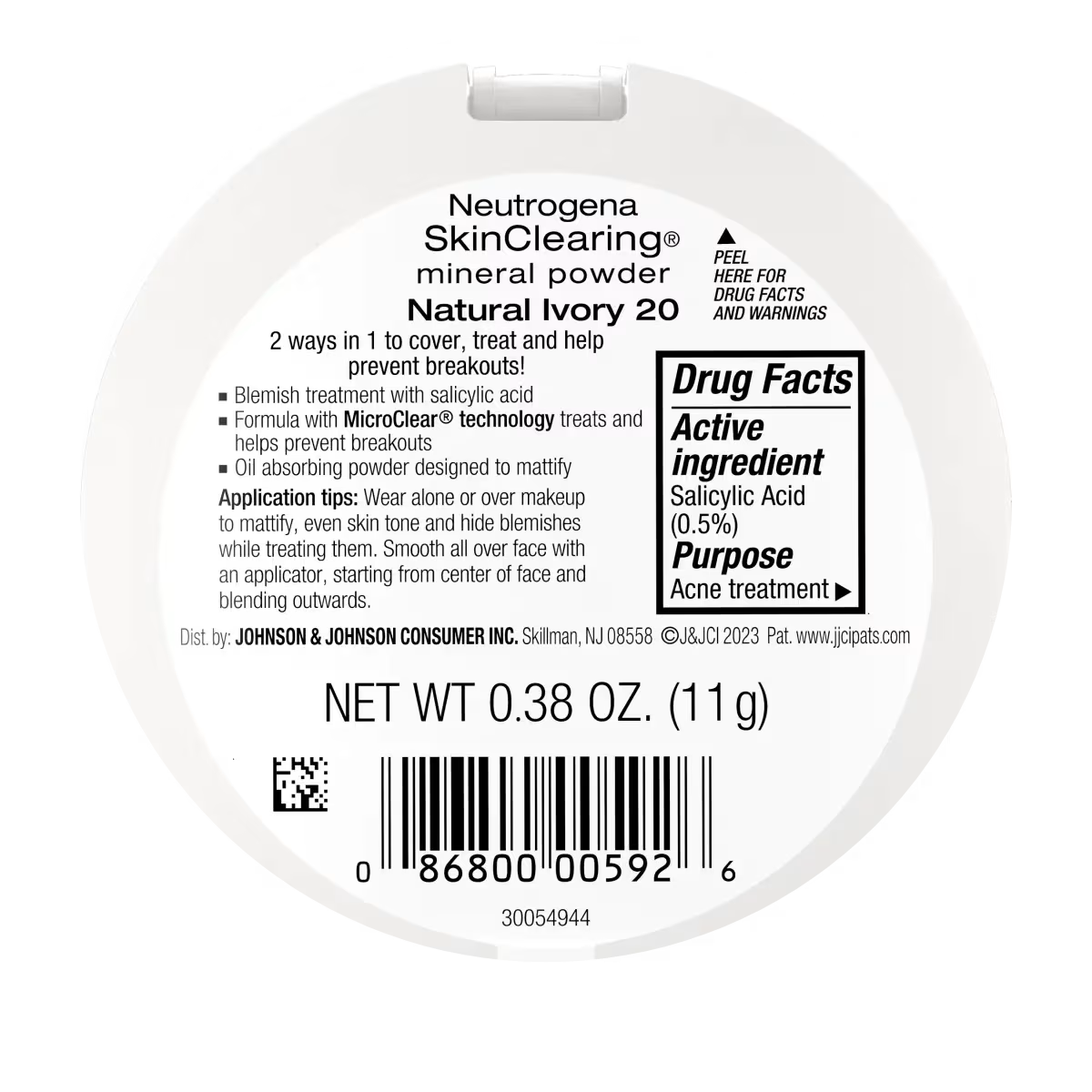 SkinClearing Mineral Powder - Natural Ivory (20) - US 3985
