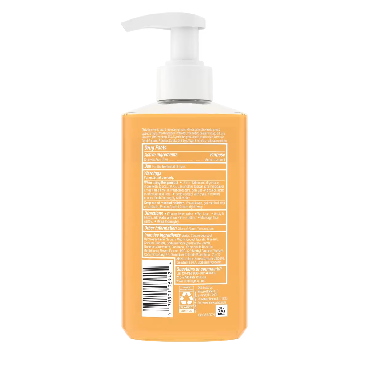 Neutrogena® Oil-Free Acne Wash, Fragrance Free 9.1 FL. Oz - US 6463