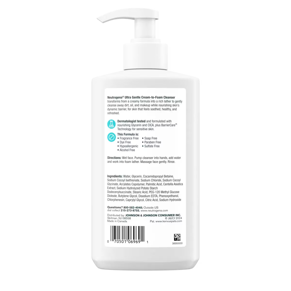 Neutrogena® Ultra Gentle Cream to Foam Cleanser, 12 Fl. Oz - US 8133
