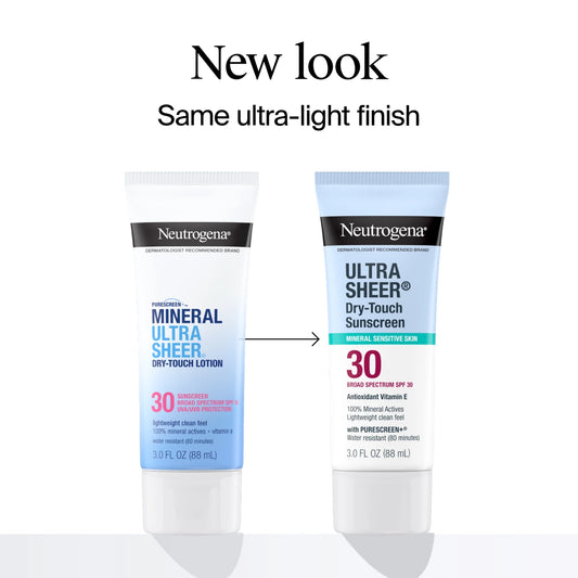 Neutrogena® Mineral Ultra Sheer Dry-Touch SPF 30 Sunscreen Lotion, 3.0 Fl. Oz - US 0990