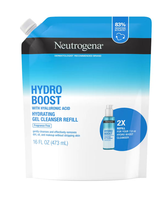 Neutrogena Hydro Boost Cleansing Gel, Fragrance Free, Refill Pouch - US 1371