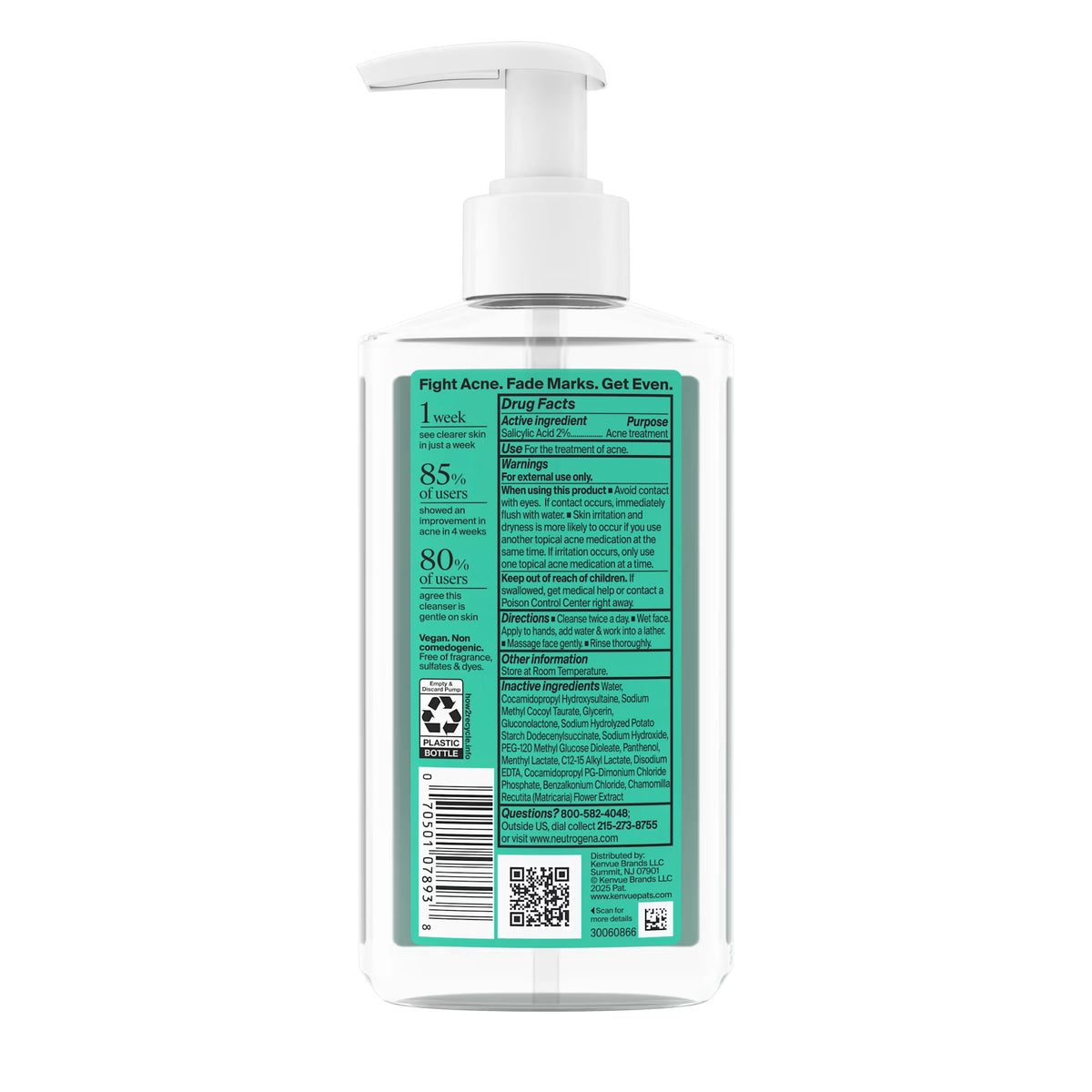 Neutrogena® Evenly Clear™ Acne Cleanser, 9.1 Oz - US 4397