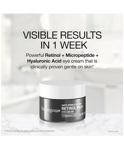 Neutrogena Rapid Wrinkle Repair Retinol Pro+ Eye Cream, Fragrance Free - US 3322