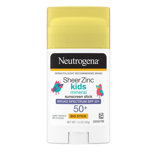 Neutrogena® Sheer Zinc Kids Mineral Sunscreen Stick Broad Spectrum SPF 50+, 1.5 Oz - US 6026