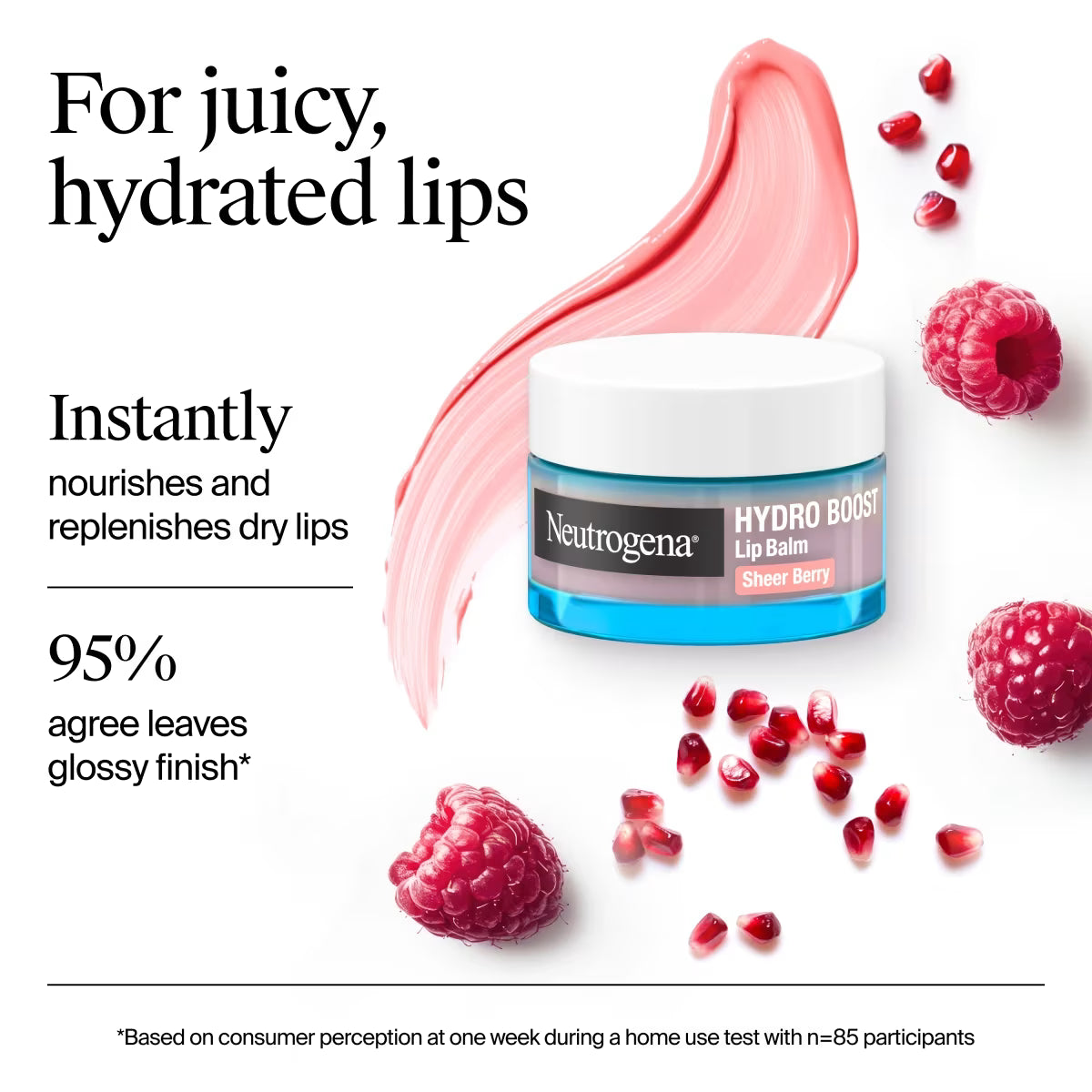 Neutrogena® Hydro Boost Hyaluronic Acid Lip Balm, Sheer Berry, 0.5 Oz - US 6767