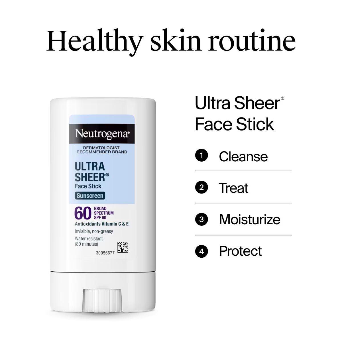Neutrogena Ultra Sheer Face Stick Sunscreen SPF 60, 0.47 oz - US 7583