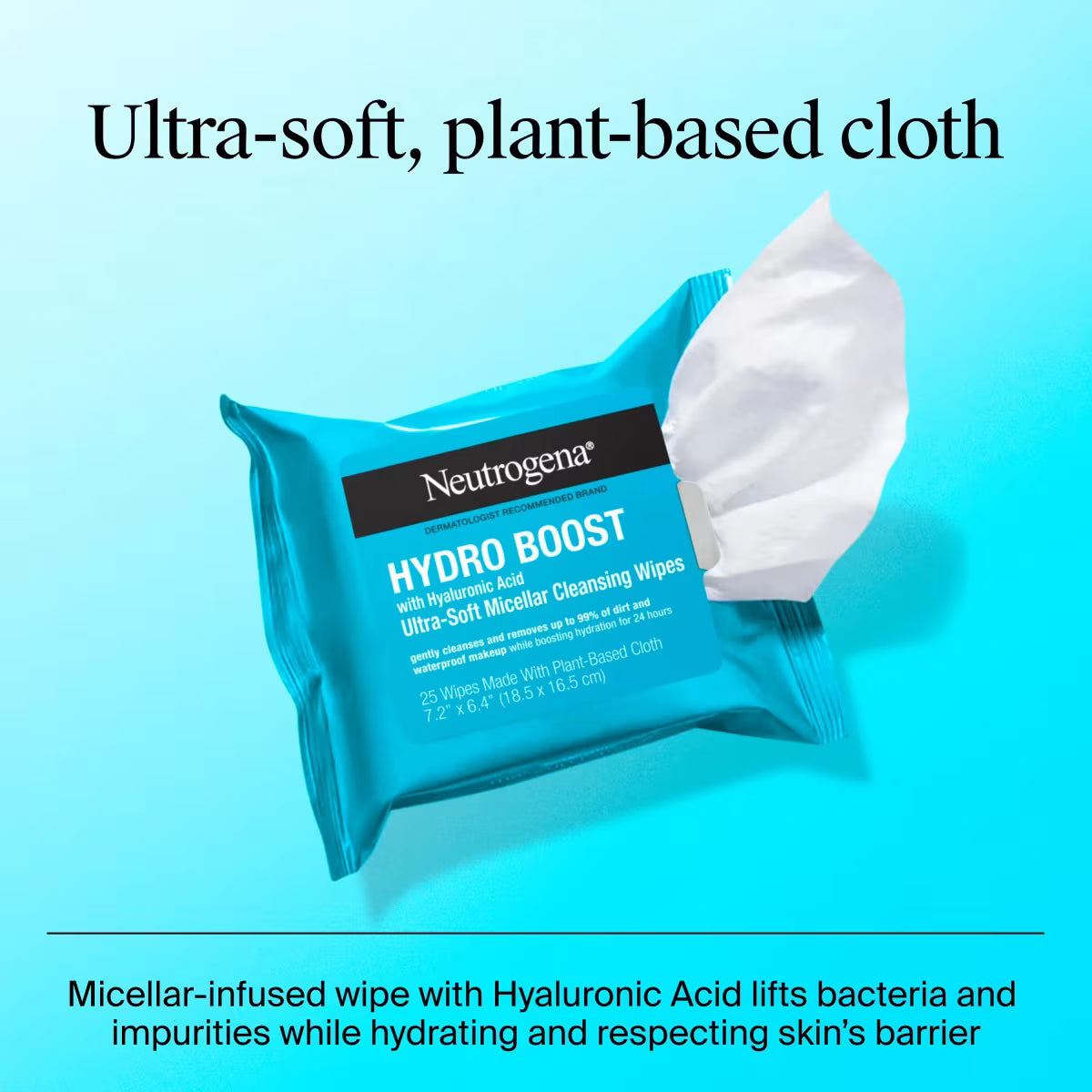 Neutrogena Hydro Boost Ultra-Soft Micellar Cleansing Wipes, 25 Count - US 7876