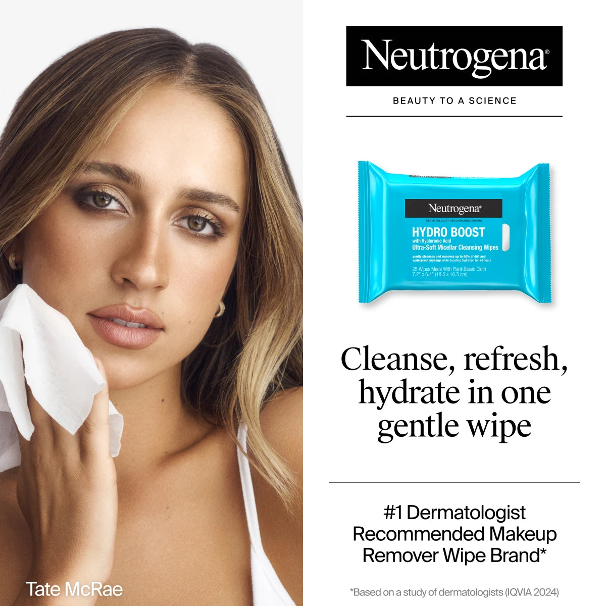 Neutrogena Hydro Boost Ultra-Soft Micellar Cleansing Wipes, 25 Count - US 7876