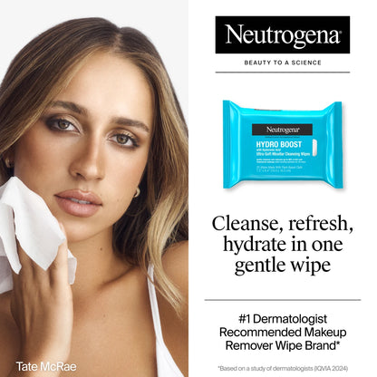 Neutrogena Hydro Boost Ultra-Soft Micellar Cleansing Wipes, 25 Count - US 7876