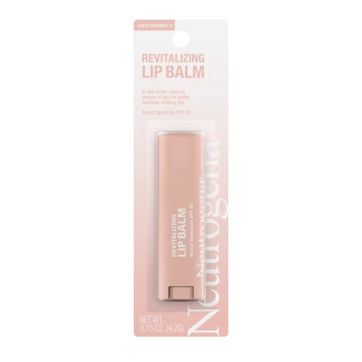 Neutrogena Revitalizing Lip Balm SPF 20, Sheer Shimmer 10, .15 Oz - US 4207