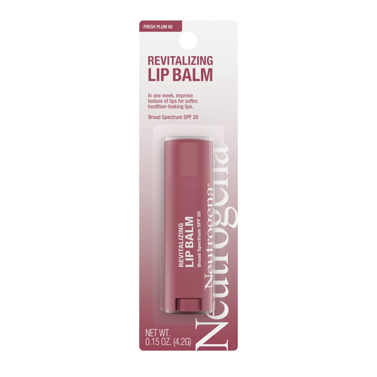 Neutrogena Revitalizing Lip Balm SPF 20, Sheer Fresh Plum 60, .15 Oz - US 8357