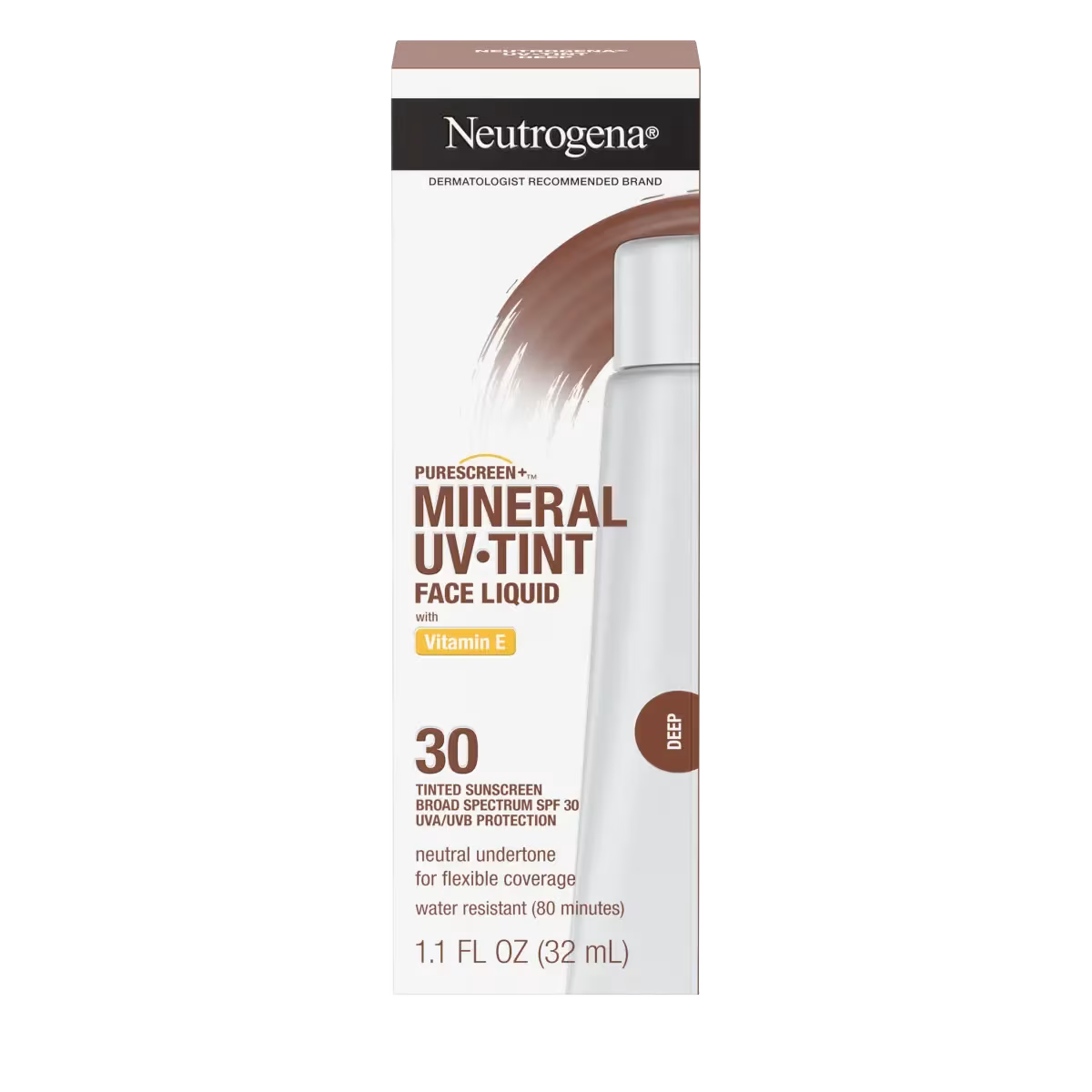 Neutrogena® Purescreen+™ Mineral UV Tint Face Liquid Sunscreen - Deep - US 8817