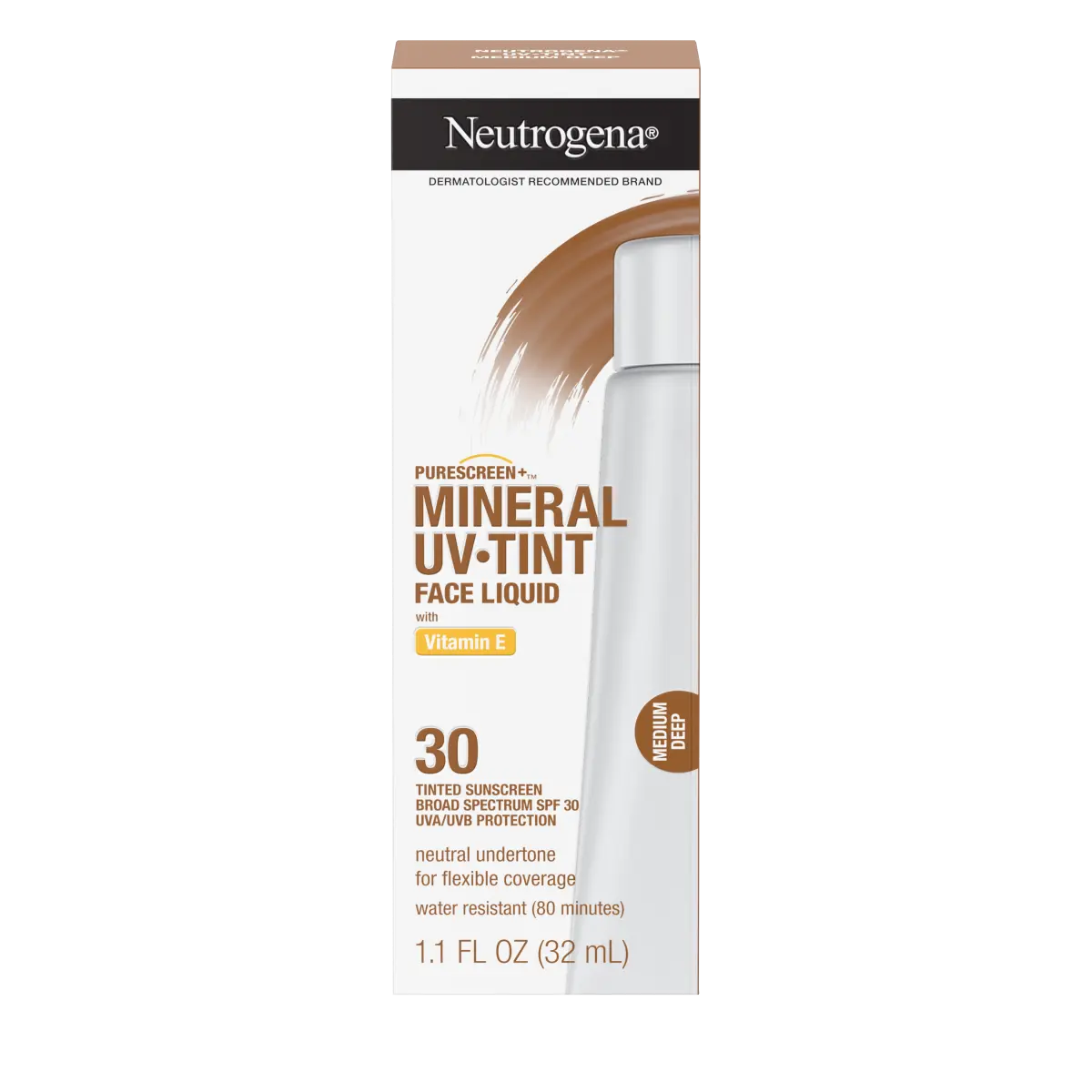 Neutrogena® Purescreen+™ Mineral UV Tint Face Liquid Sunscreen - Medium/Deep - US 5614