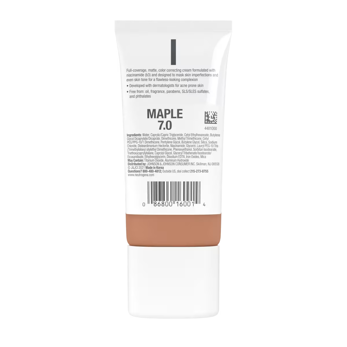 Neutrogena® Clear Coverage Flawless Matte CC Cream, Maple 7.0, 1 Oz - US 3079