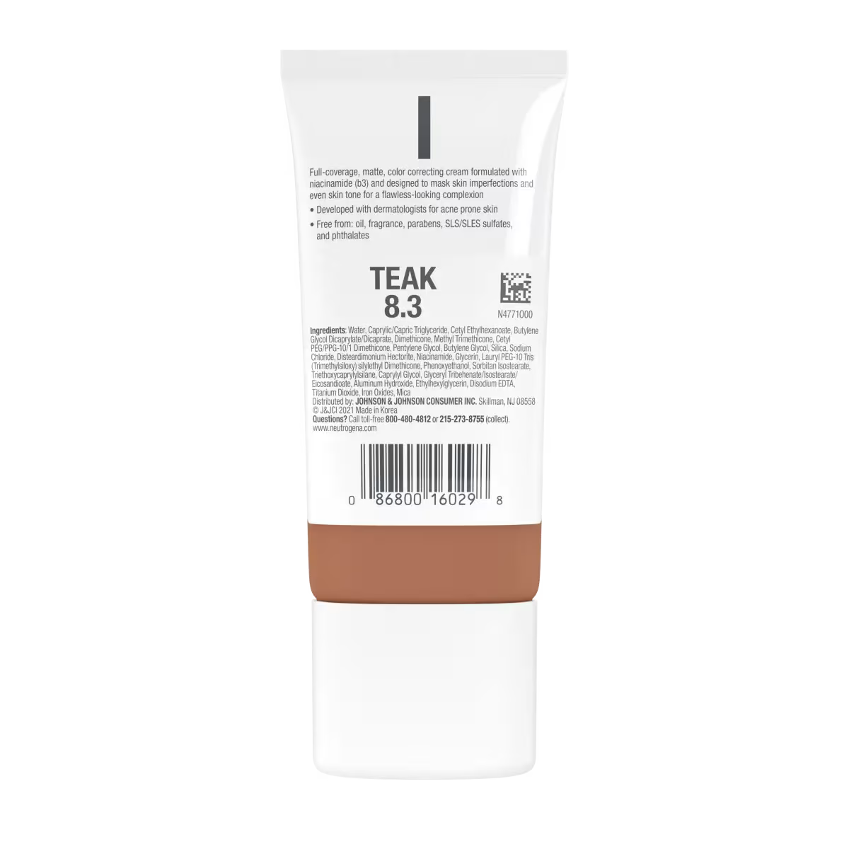 Neutrogena® Clear Coverage Flawless Matte CC Cream, Teak 8.3, 1 Oz - US 3210