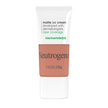 Neutrogena® Clear Coverage Flawless Matte CC Cream, Warm Honey 7.2, 1 Oz - US 3766