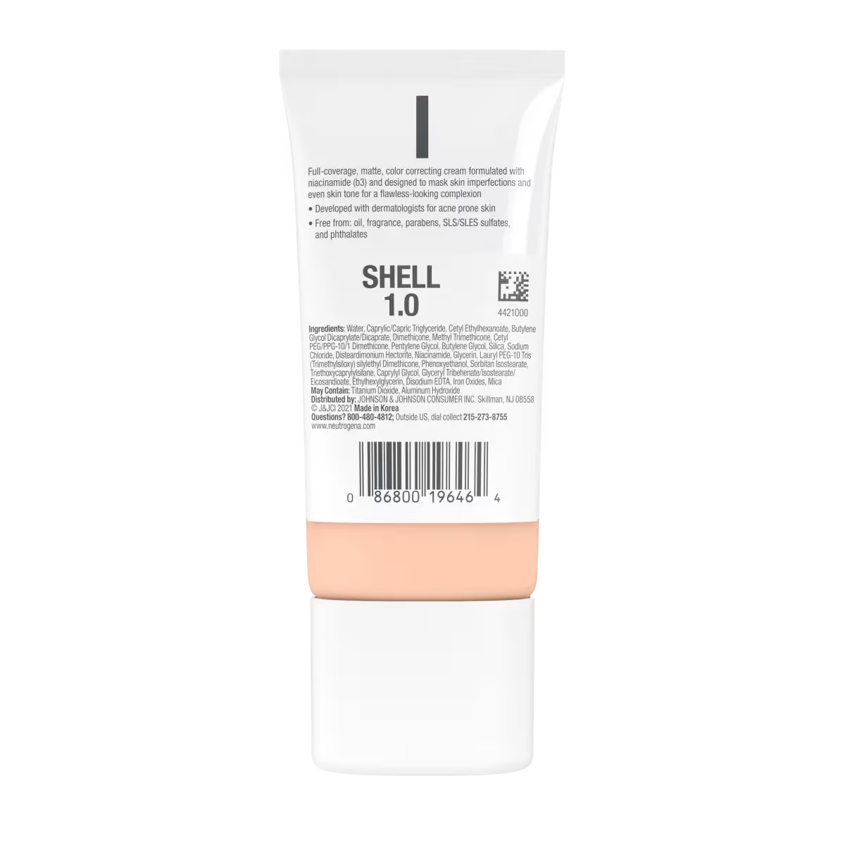 Neutrogena® Clear Coverage Flawless Matte CC Cream, Shell 1.0, 1 Oz - US 2009