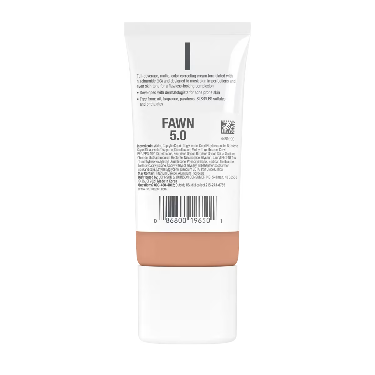 Neutrogena® Clear Coverage Flawless Matte CC Cream, Fawn 5.0, 1 Oz - US 9425