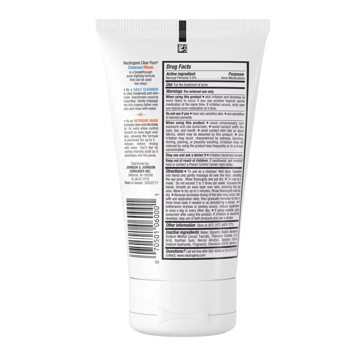 Neutrogena® Clear Pore Cleanser Mask, 4.2 Fl. Oz - US 8205