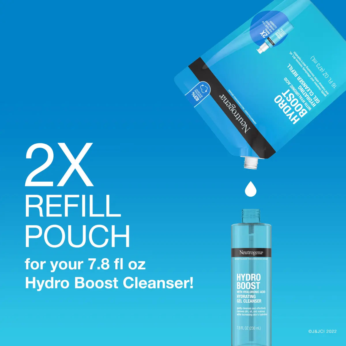Neutrogena® Hydro Boost Cleansing Gel, Refill Pouch, 16 Fl. Oz - US 9162
