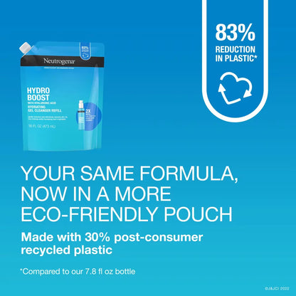 Neutrogena® Hydro Boost Cleansing Gel, Refill Pouch, 16 Fl. Oz - US 9162