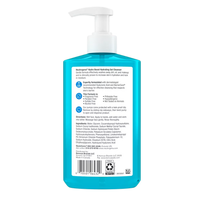 Neutrogena® Hydro Boost Hydrating Cleansing Gel, Fragrance Free, 16 Fl. Oz - US 1729
