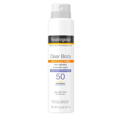 Neutrogena Clear Body SPF 50 Sunscreen Spray, Non-Comedogenic, 5 oz - US 2999