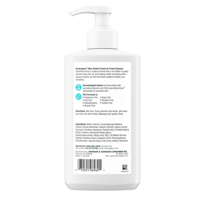 Neutrogena® Ultra Gentle Cream to Foam Cleanser, 12 Fl. Oz - US 8133