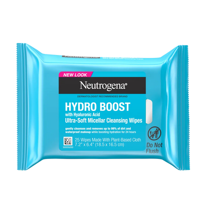 Neutrogena Hydro Boost Ultra-Soft Micellar Cleansing Wipes, 25 Count - US 7876