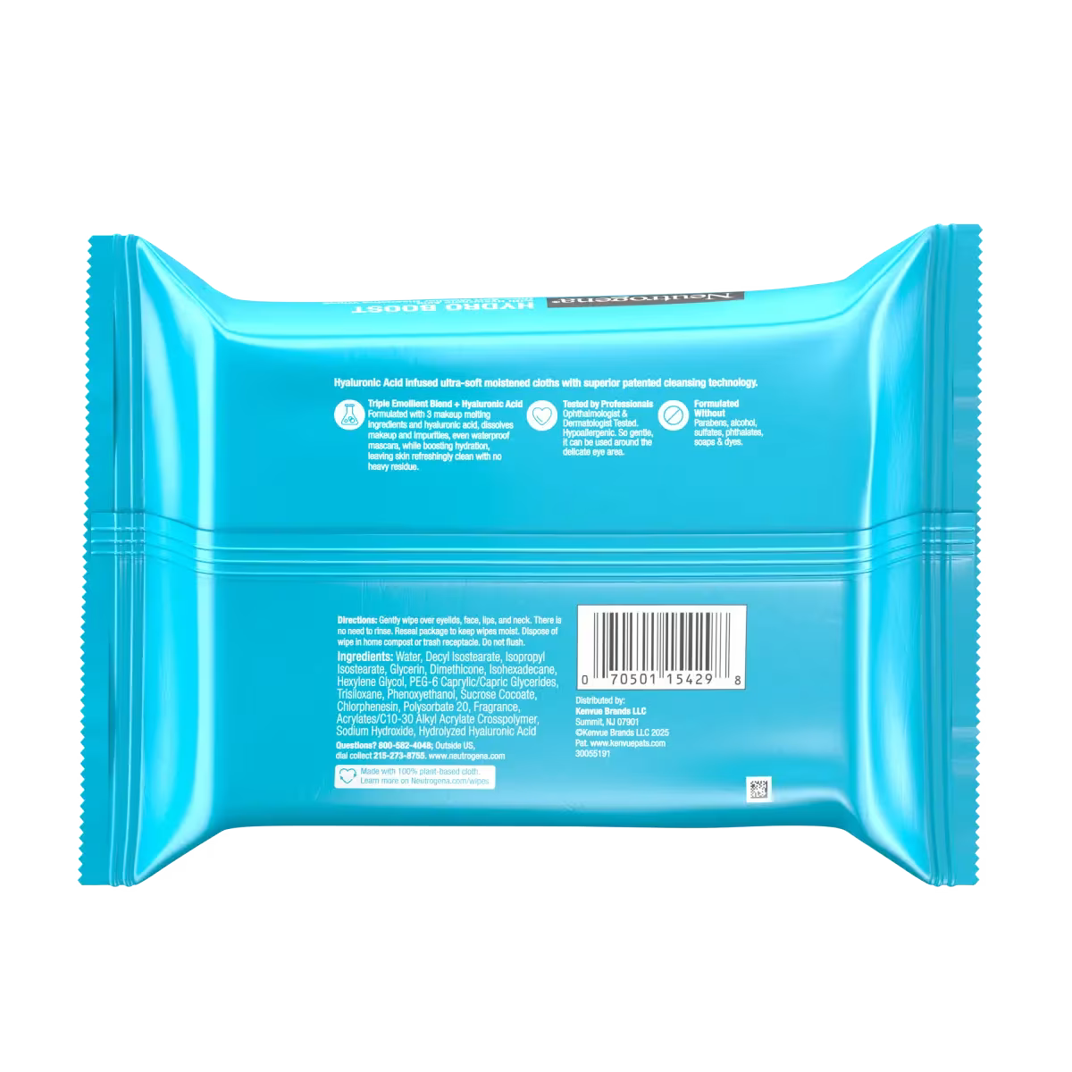 Neutrogena Hydro Boost Ultra-Soft Micellar Cleansing Wipes, 25 Count - US 7876