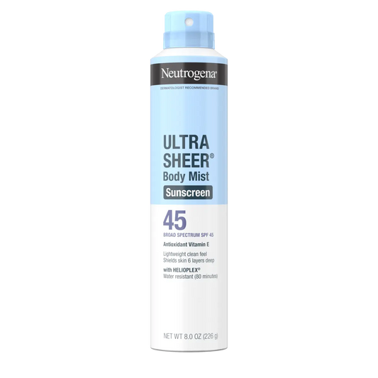 Neutrogena® Ultra Sheer Body Mist Sunscreen Spray Broad Spectrum SPF 45, 8 Oz - US 8412