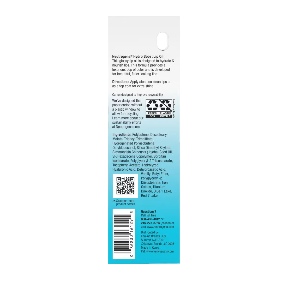 Neutrogena® Hydro Boost Lip Oil, Mocha Mist, .2 Fl. Oz - US 8936