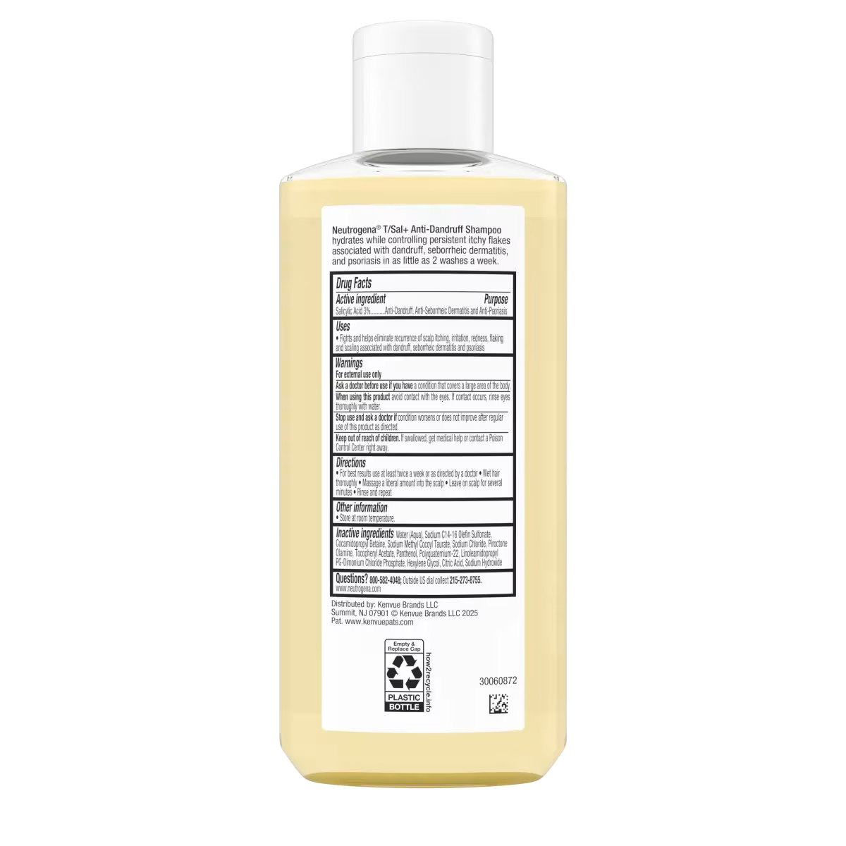 Neutrogena® T/Sal+ 3% Salicylic Acid Anti-Dandruff Shampoo, 8fl oz - US 5687