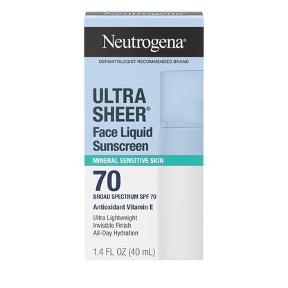 Neutrogena® Ultra Sheer® Mineral Face Liquid Sunscreen Broad Spectrum SPF 70, 1.4 Fl. Oz - US 5511