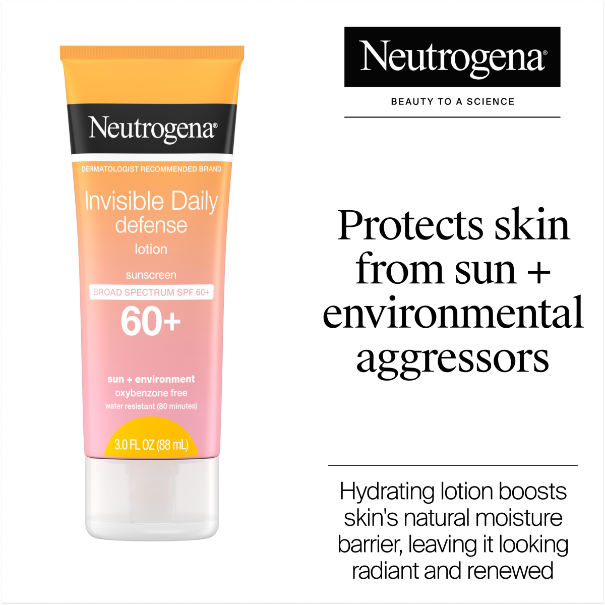 Invisible Daily Defense Sunscreen Lotion SPF 60+ - US 7860